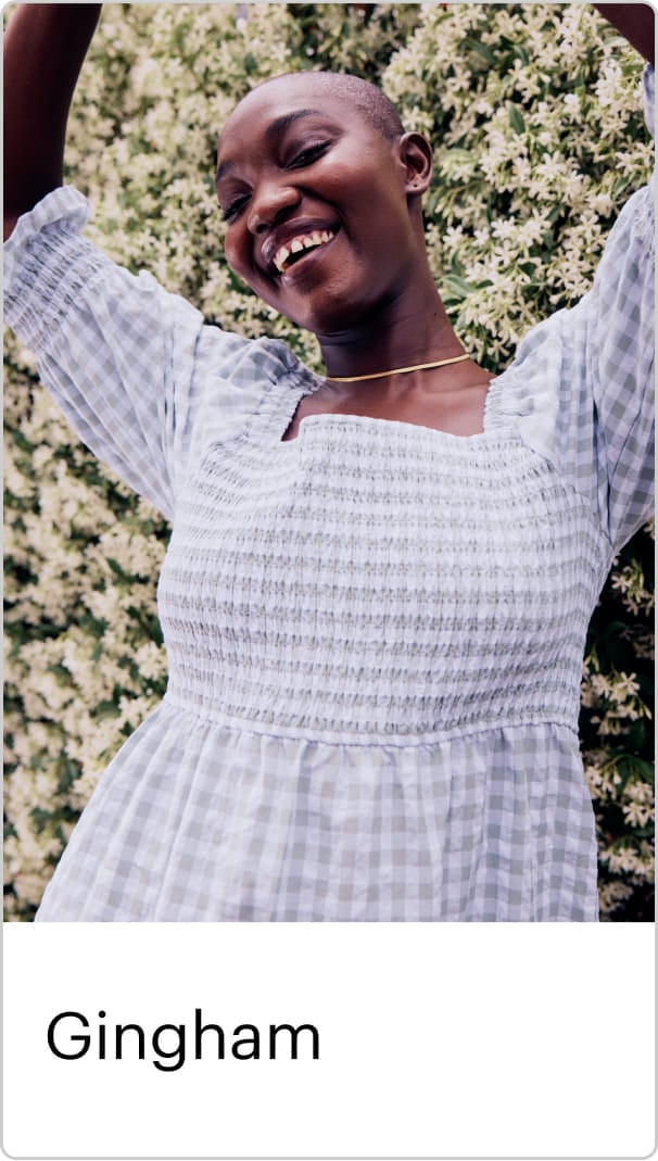 gingham print dress
