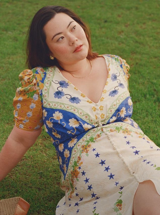 multi-print dress