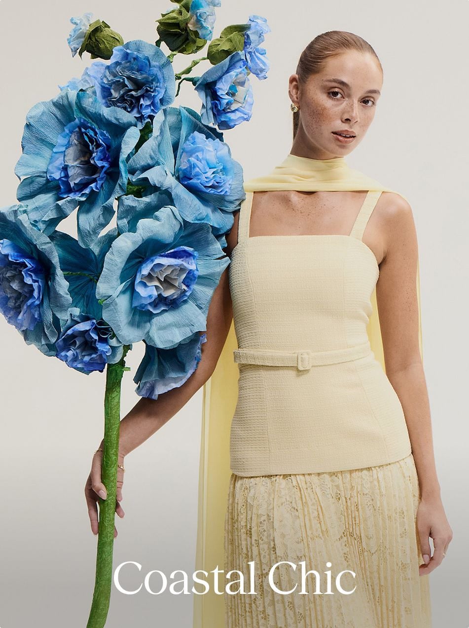 light yellow dress and scarf