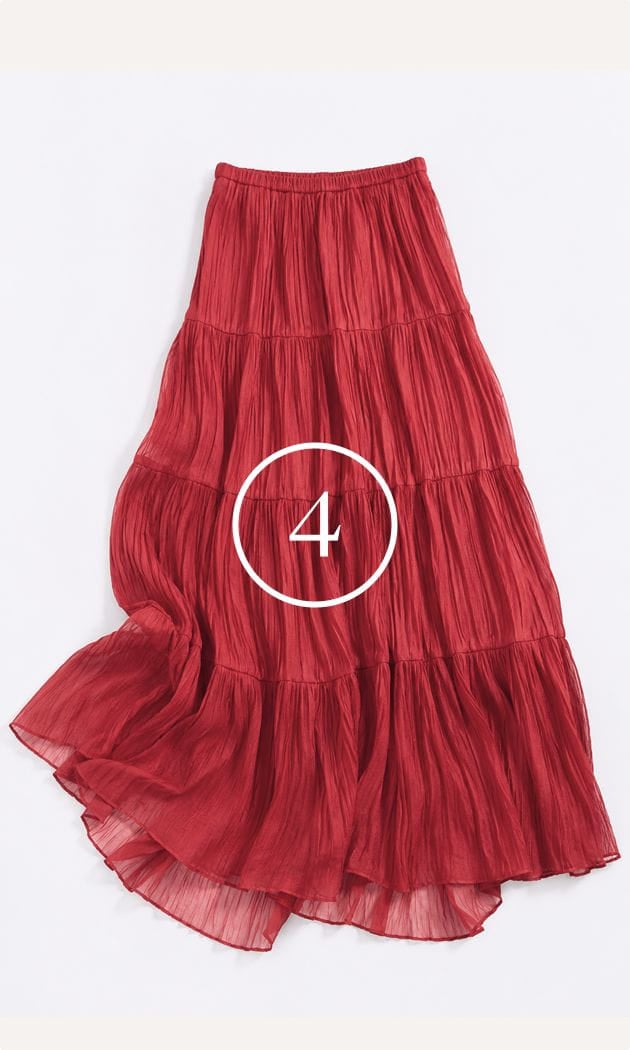 red maxi skirt
