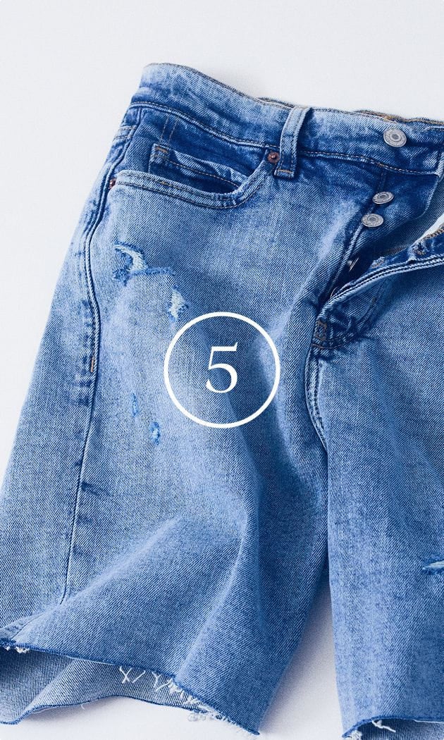 dark jean shorts