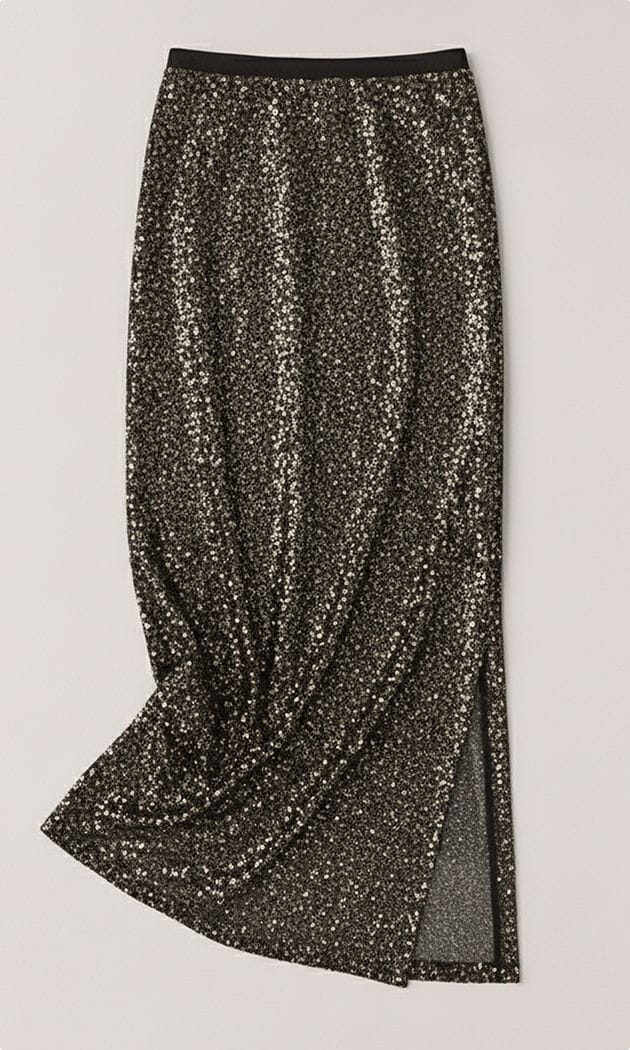 sequin maxi skirt