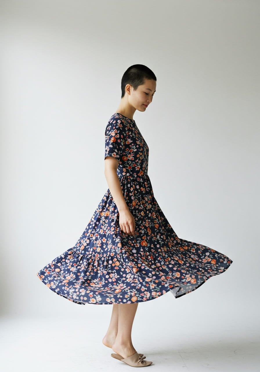 chinese dress ladies Lustre Long Sleeve Midi Dress