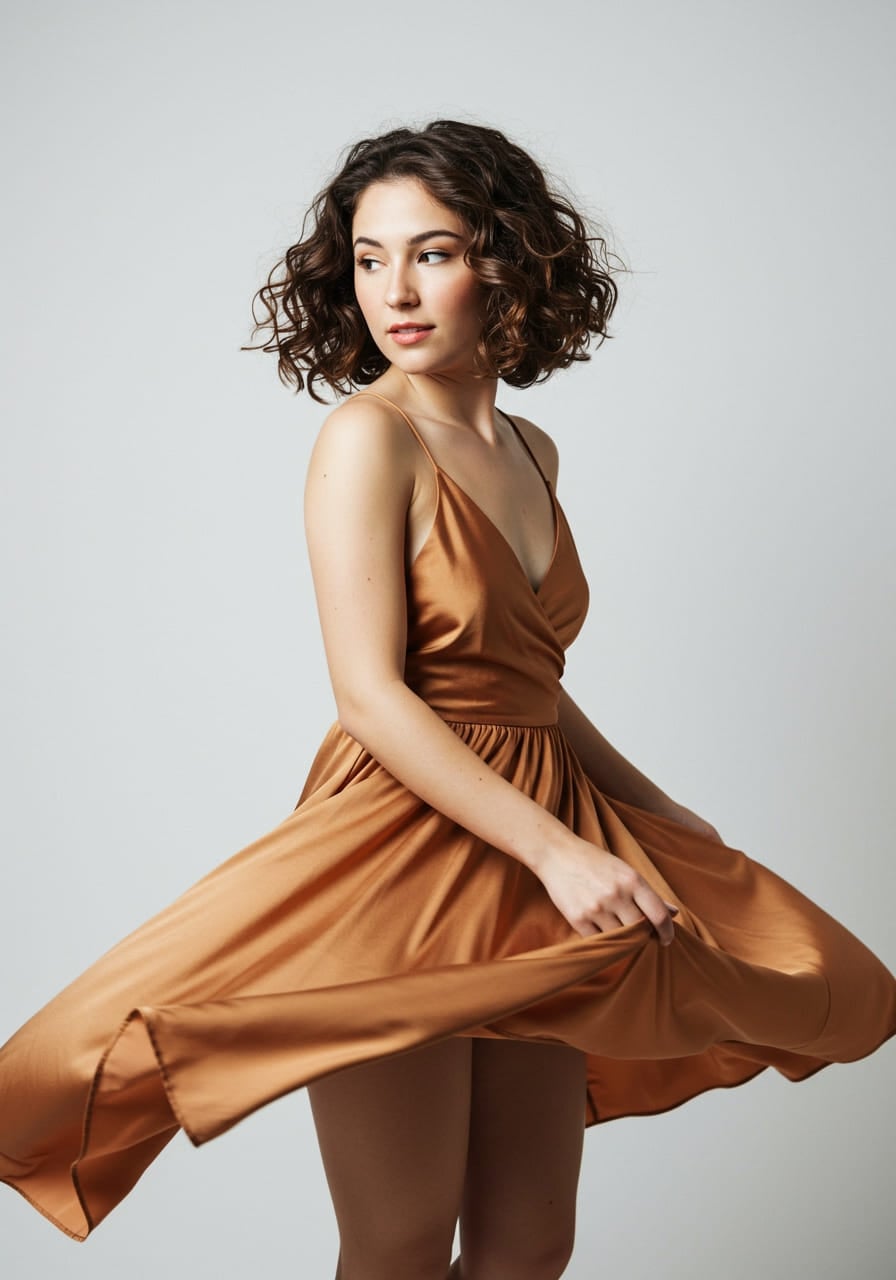 white christmas dresses Salome | Chocolate Brown Twisted Asymmetric Midi Dress main image 1