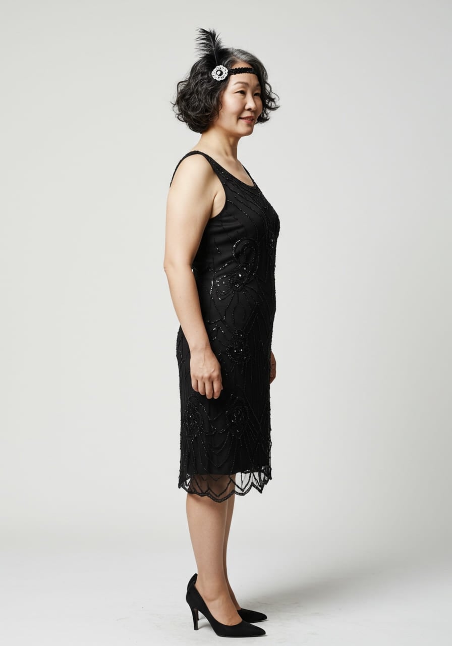 long dress with mesh bottom Sheer Mesh Shapewear Maxi Dress | V-Back Slimming main image 0