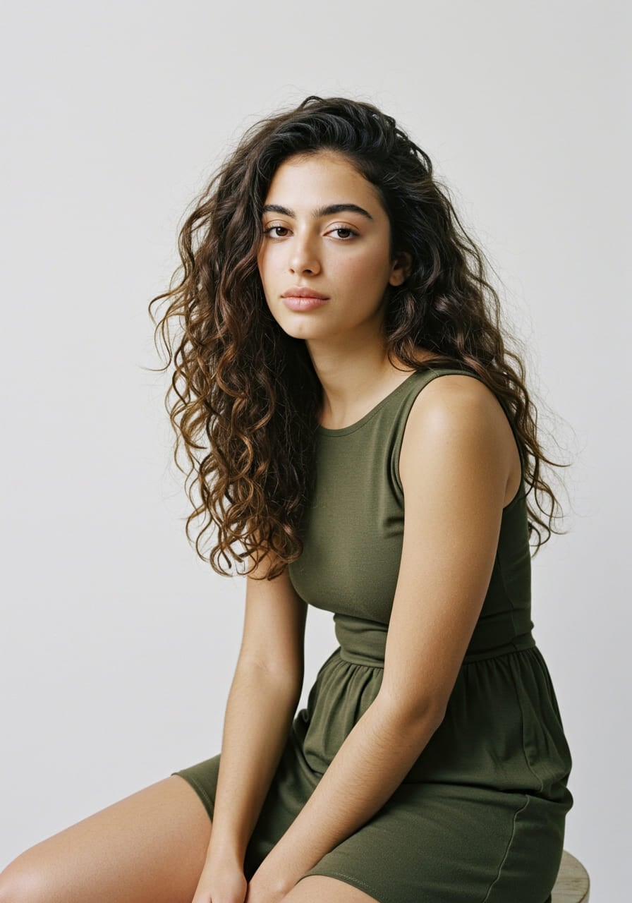 green mini dress thred up Hunter Green Surplice Neck 3/4 Bubble Sleeve Mini Dress main image 1