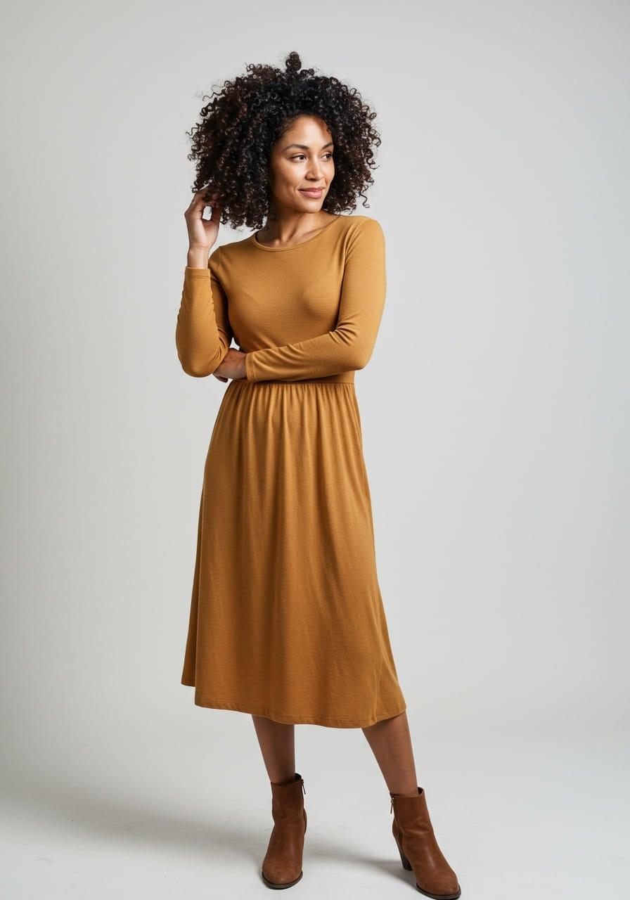 plus size brown leather dress Plus Size Cowl Halter Mini Dress ASH BROWN / 0X main image 0