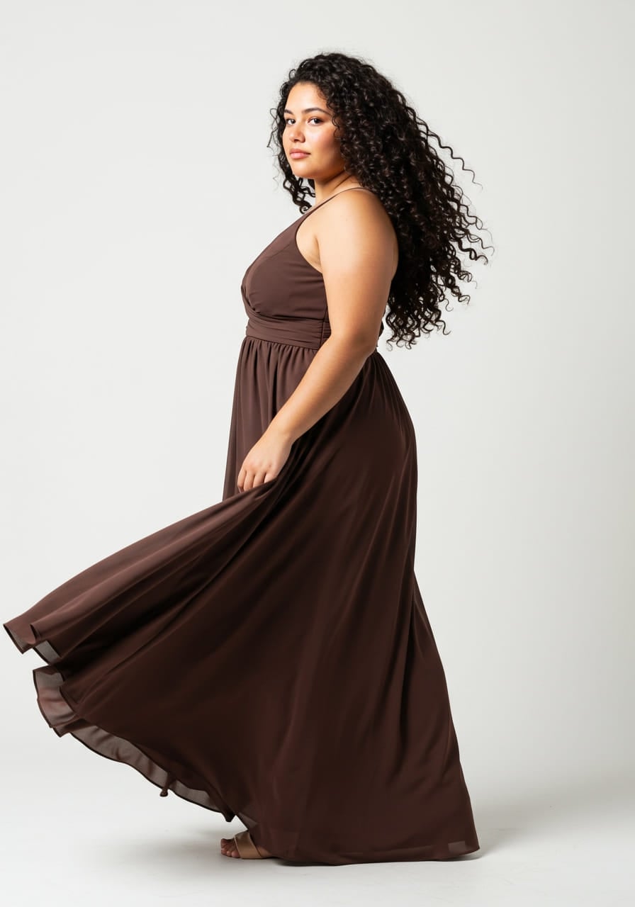 brown dress sale Freilla Brown Satin Midi Dress - 10 main image 0