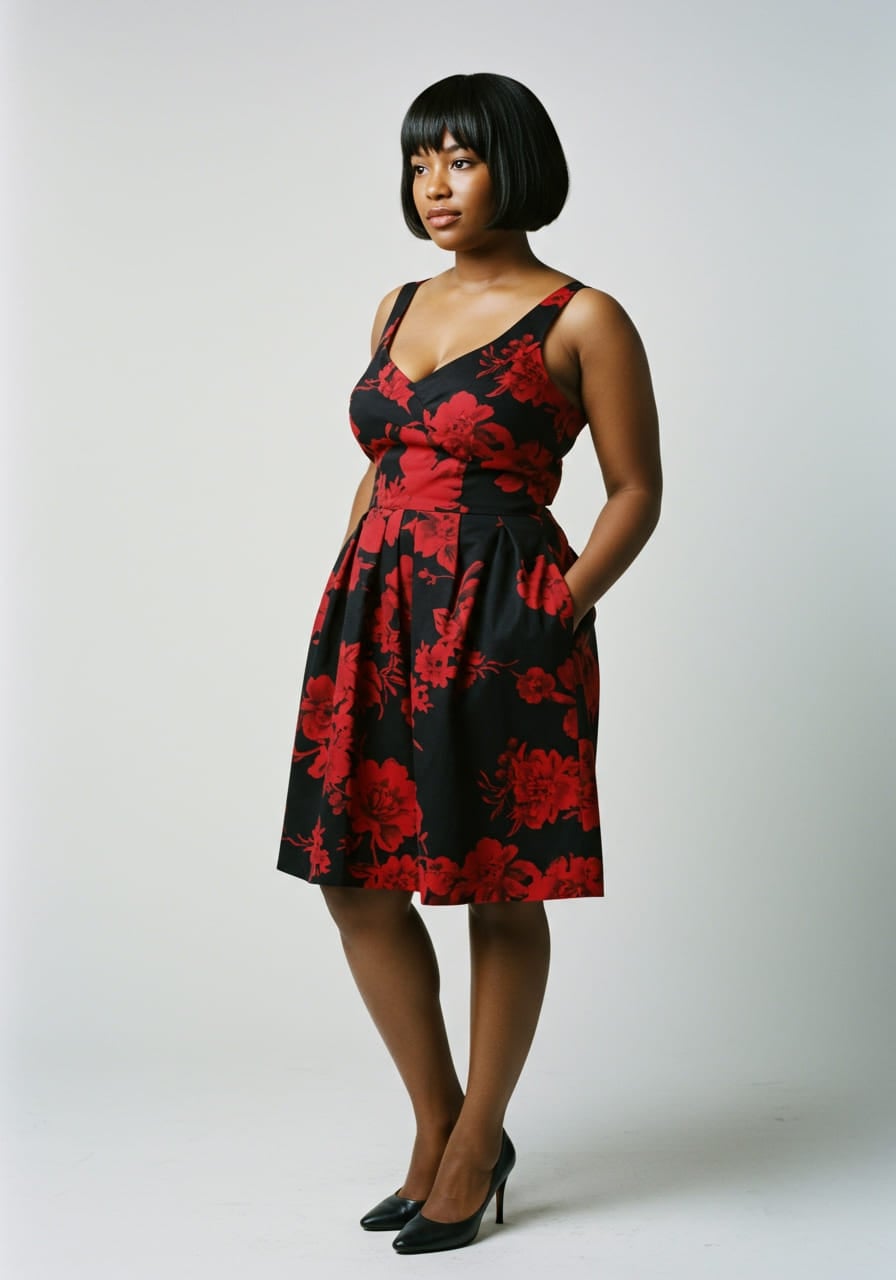 blue dress for baby girl Nellie Maxi Dress Black/Red Floral