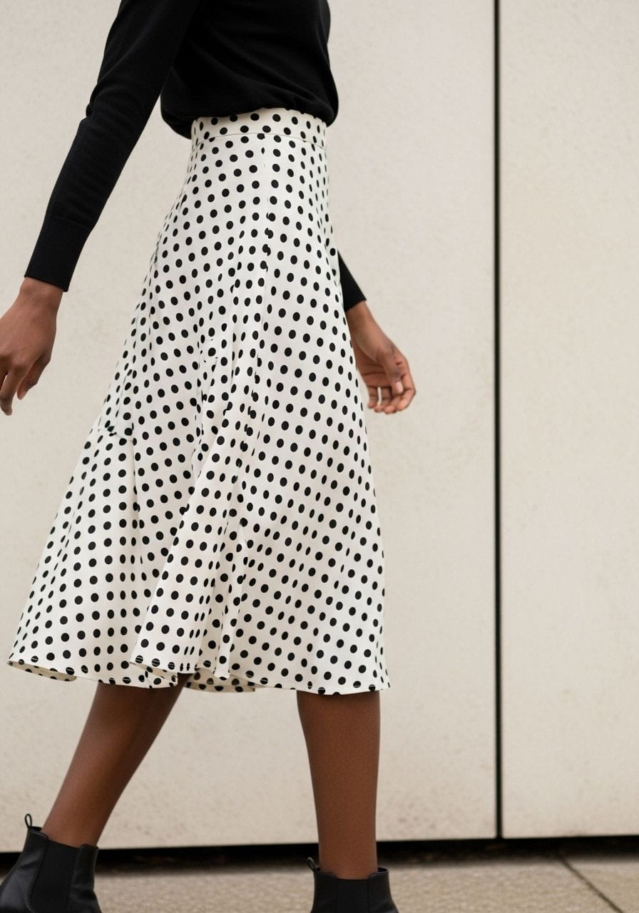 Dot Midi Skirt